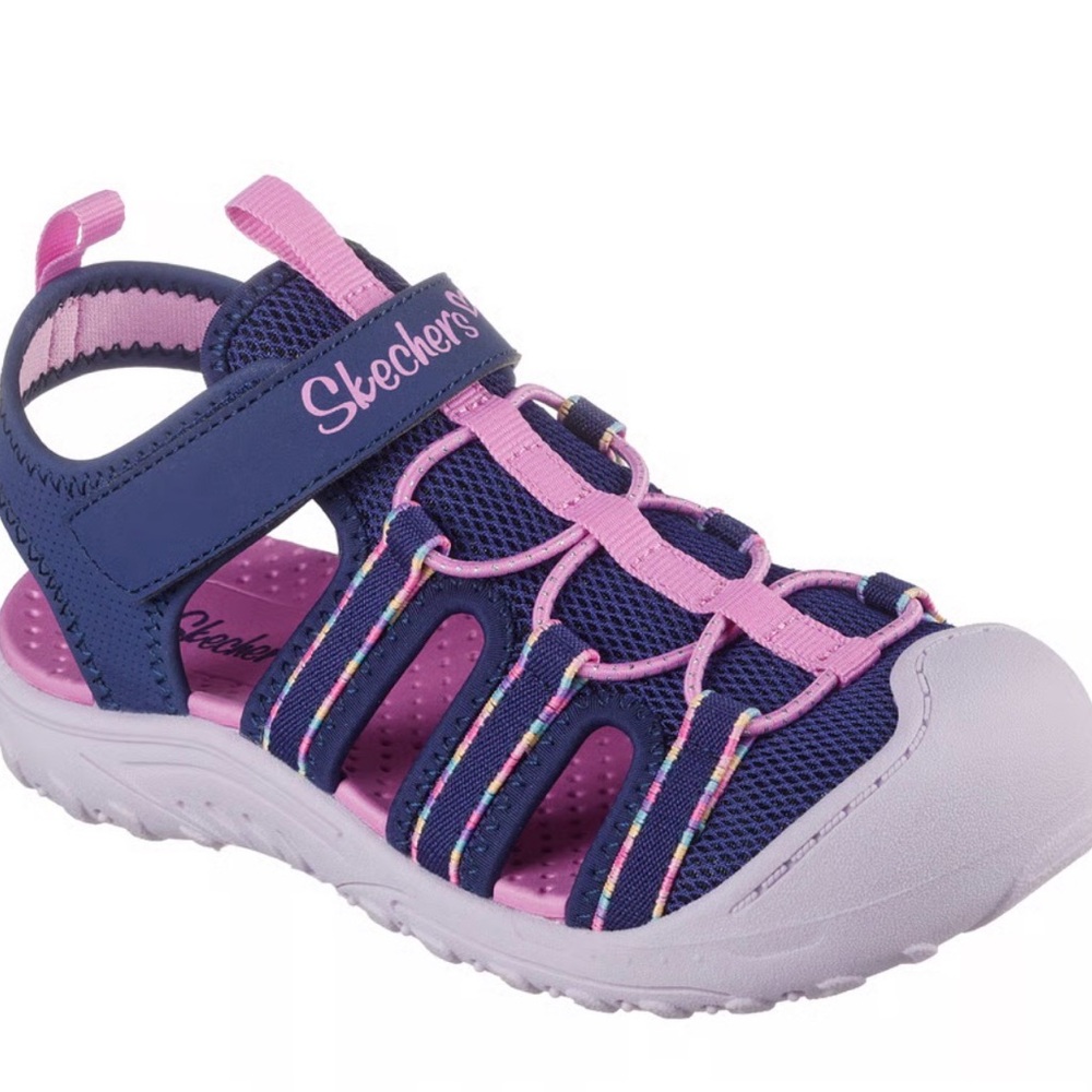 Skechers Kids' Navy and Pink Adventure Sandals